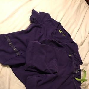 Urbane purple scrubs